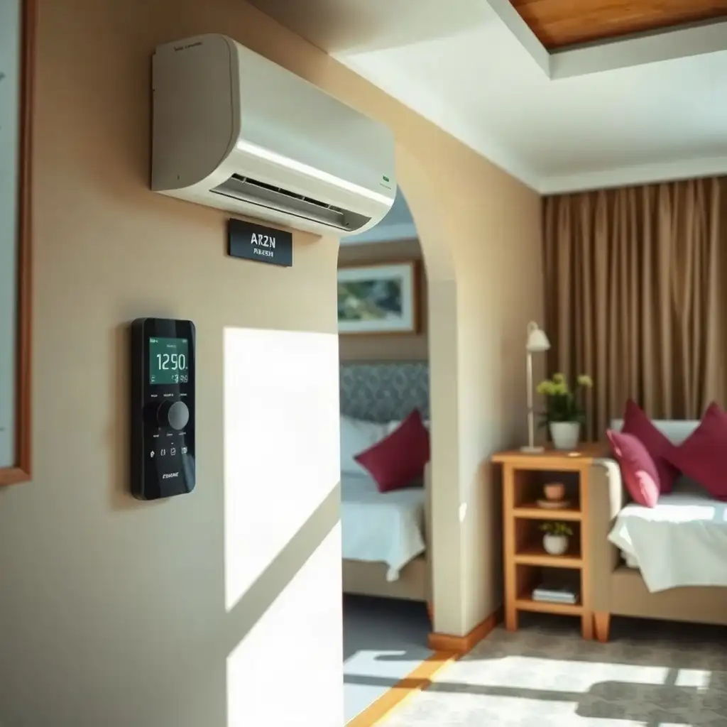 Modern, energy-efficient living space in Mont Kiara featuring a sleek air conditioning unit and stylish interior design.